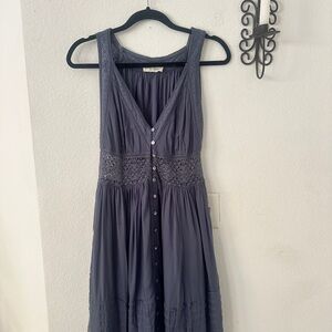 Lucky Brand Blue Sleeveless Maxi Dress